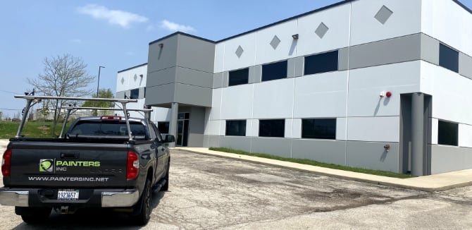 warehouse exterior painting in lemont