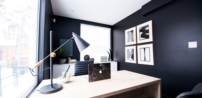 black office color interior