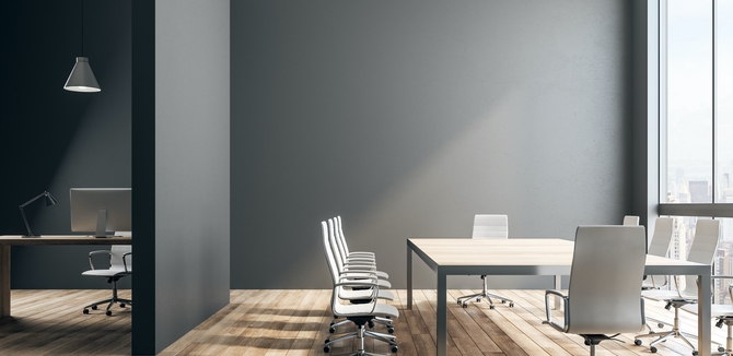 grey office interior