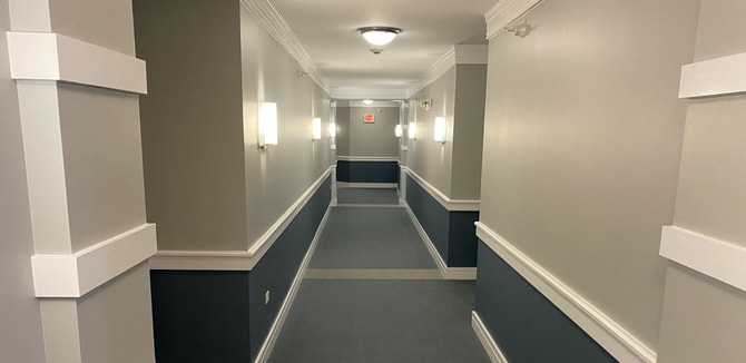 hoa apartment hallway painting in deerfield