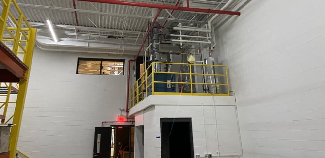 commercial warehouse interior office painting in roselle