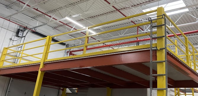 commercial warehouse interior office painting