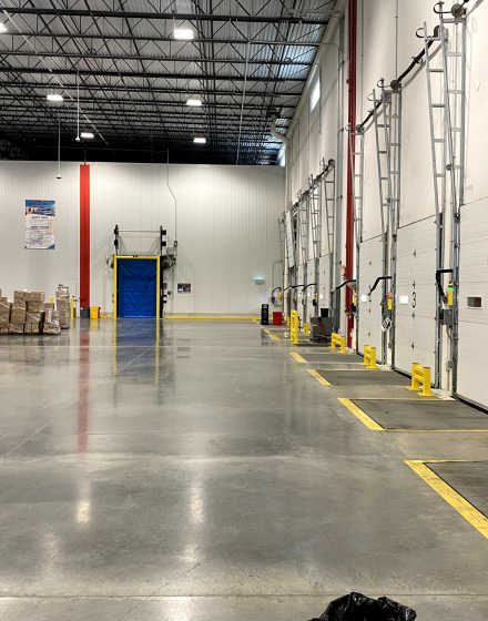 Cold storage warehouse interior painting in Romeoville project photo