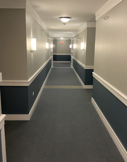 HOA apartment’s hallway interior painting in Deerfield project photo 1