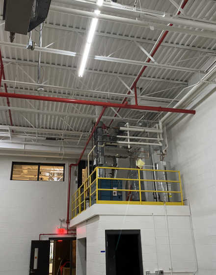 Warehouse walls and ceiling painting & office interior painting in Roselle photo