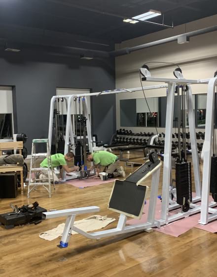 Fitness machines painting for sport facility in Glenview project photo 1