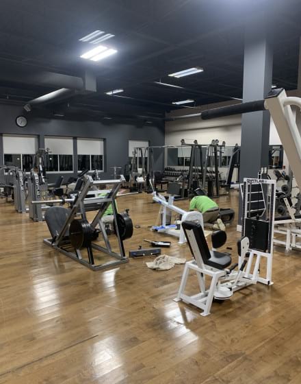Fitness machines painting for sport facility in Glenview project photo 3