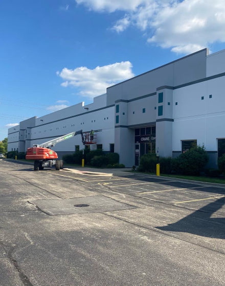 Warehouse exterior painting in Bolingbrook project photo 1
