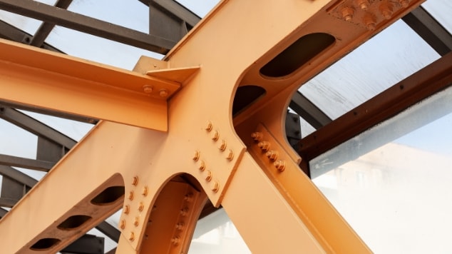 steel bridge beams painting